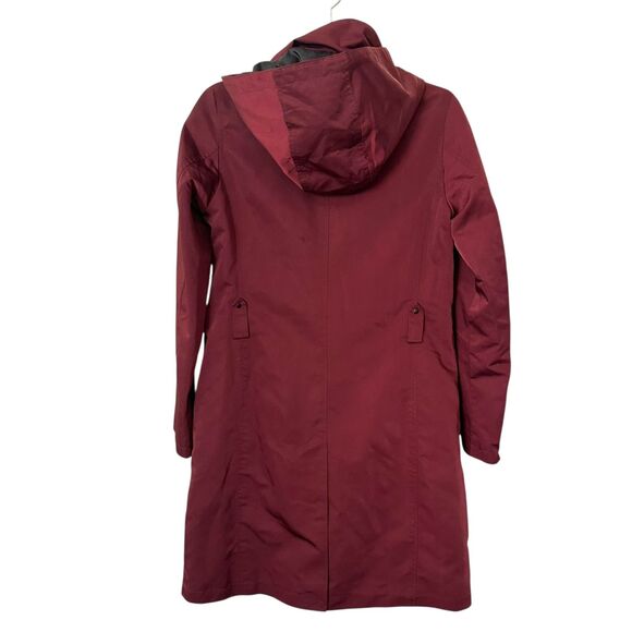 AVEC LES FILLES Moto Water Resistant Long Jacket Maroon *NO BELT* XS - Picture 3 of 5